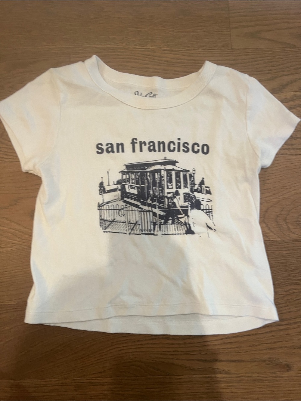 Brandy Melville White San Francisco Cable Car Tee
